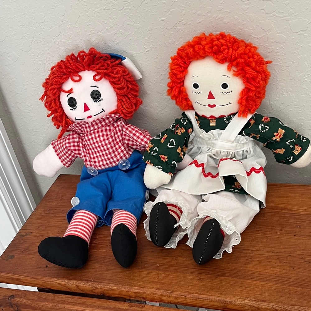 Raggedy Ann and Andy VTG Home made  Classic Pair -